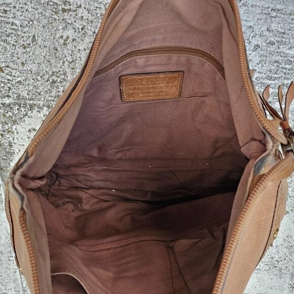 Fossil Vintage Bag Brown Genuine Leather Shouder Bag Read desc - Picture 5 of 9